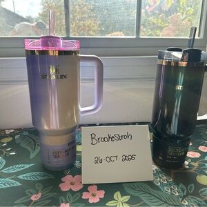 Wicked Glinda & Elphaba Tumblers with Lids and Straws Set of 2 (30 and 40 Oz)